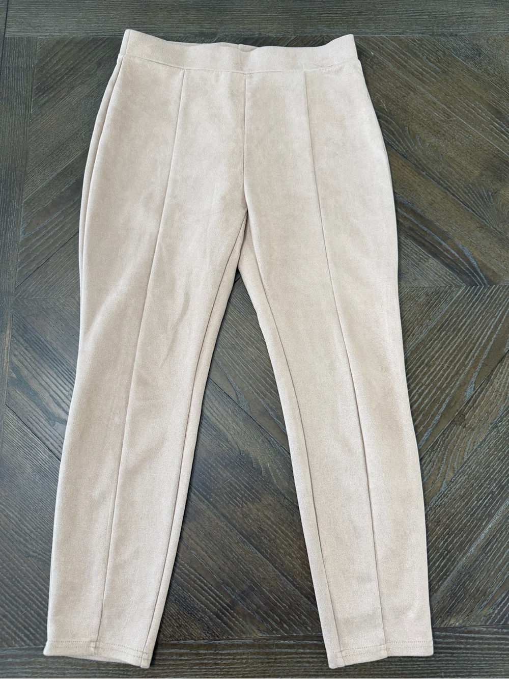 SHEIN Neutral Tan Ponte Slim Pants